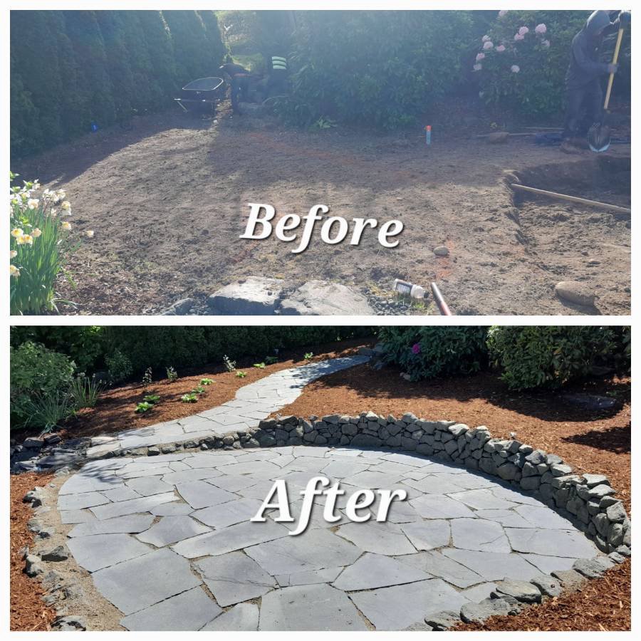 Completed outdoor property improvement